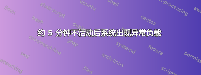 约 5 分钟不活动后系统出现异常负载