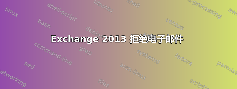 Exchange 2013 拒绝电子邮件