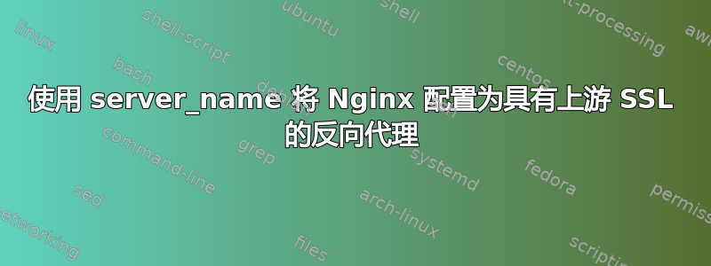 使用 server_name 将 Nginx 配置为具有上游 SSL 的反向代理