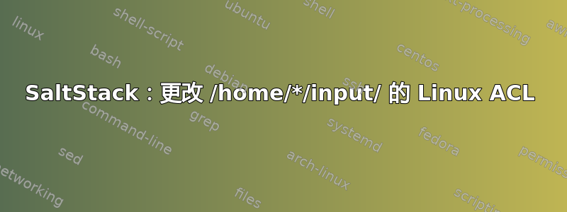 SaltStack：更改 /home/*/input/ 的 Linux ACL