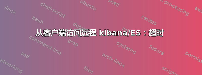 从客户端访问远程 kibana/ES：超时