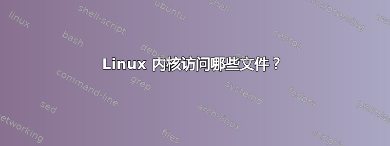 Linux 内核访问哪些文件？