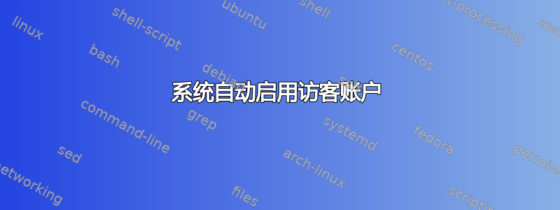 系统自动启用访客账户