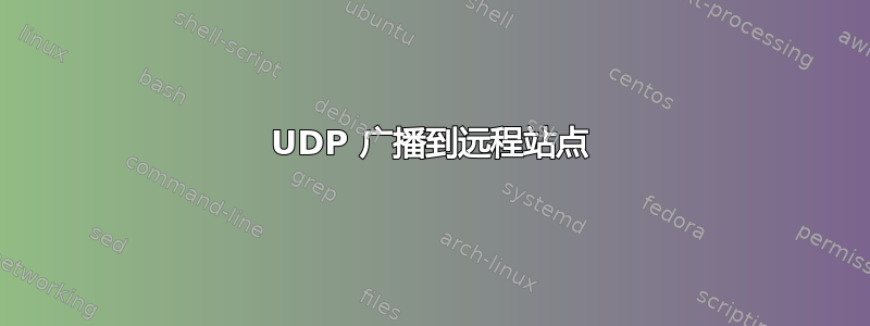 UDP 广播到远程站点