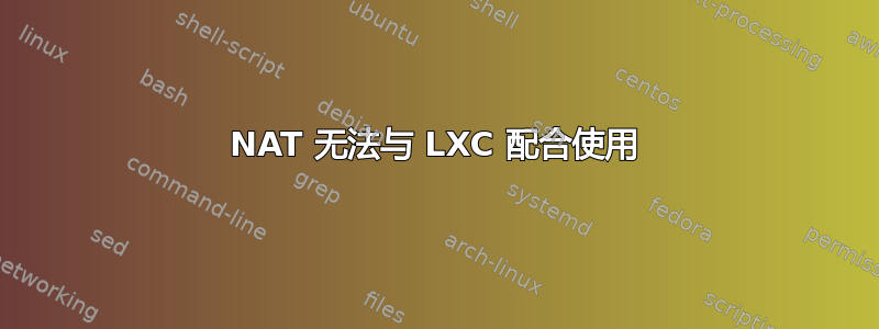 NAT 无法与 LXC 配合使用