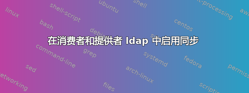 在消费者和提供者 ldap 中启用同步