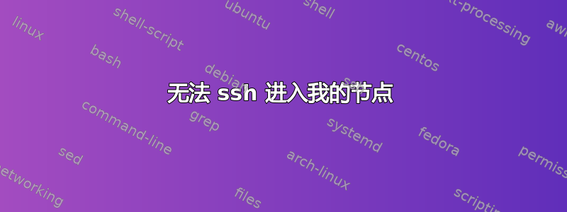 无法 ssh 进入我的节点