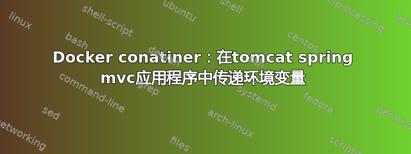 Docker conatiner：在tomcat spring mvc应用程序中传递环境变量