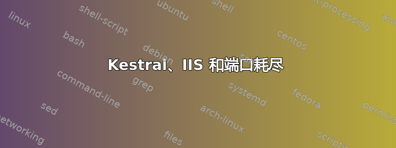 Kestral、IIS 和端口耗尽