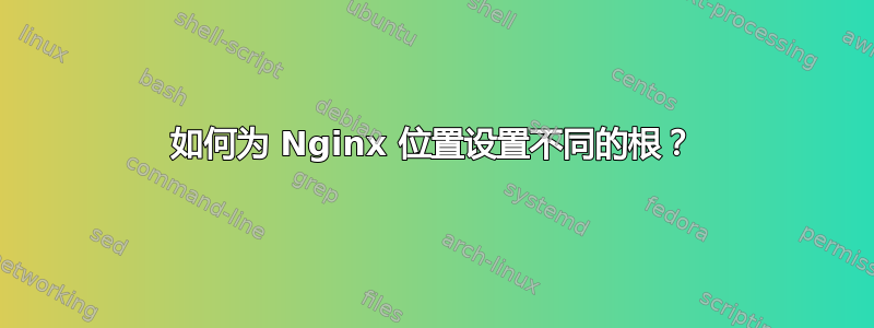 如何为 Nginx 位置设置不同的根？