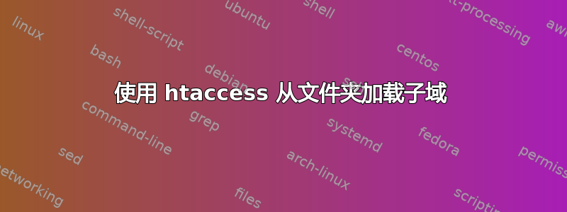 使用 htaccess 从文件夹加载子域