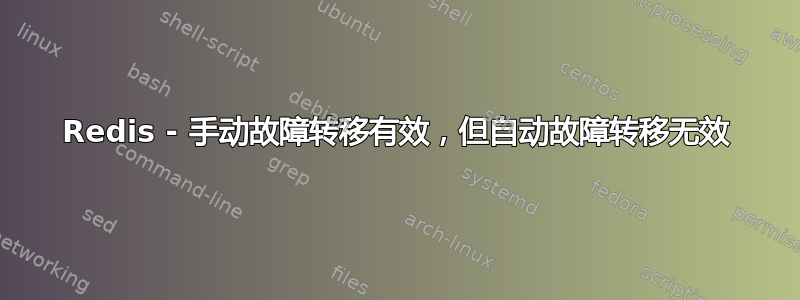 Redis - 手动故障转移有效，但自动故障转移无效