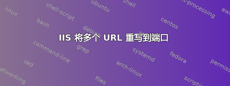 IIS 将多个 URL 重写到端口