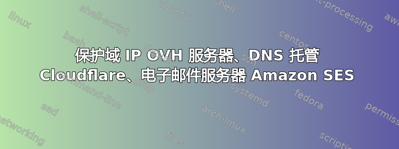 保护域 IP OVH 服务器、DNS 托管 Cloudflare、电子邮件服务器 Amazon SES