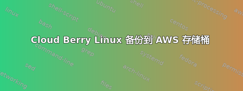 Cloud Berry Linux 备份到 AWS 存储桶