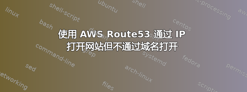 使用 AWS Route53 通过 IP 打开网站但不通过域名打开