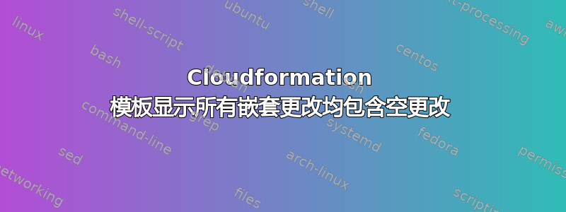 Cloudformation 模板显示所有嵌套更改均包含空更改