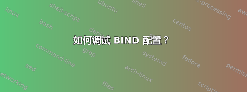 如何调试 BIND 配置？