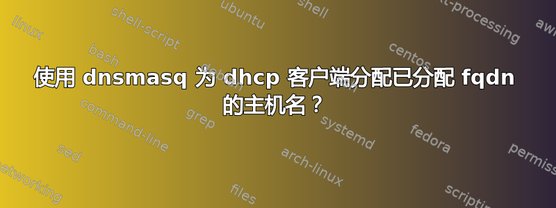 使用 dnsmasq 为 dhcp 客户端分配已分配 fqdn 的主机名？