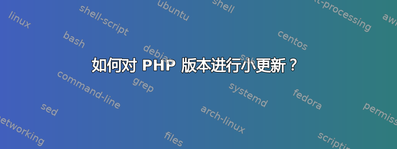 如何对 PHP 版本进行小更新？