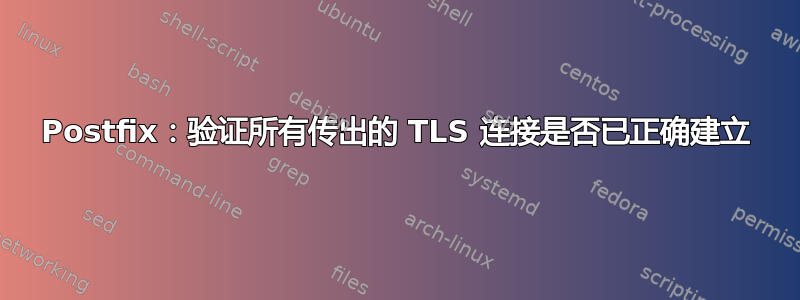 Postfix：验证所有传出的 TLS 连接是否已正确建立