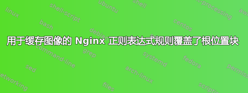 用于缓存图像的 Nginx 正则表达式规则覆盖了根位置块