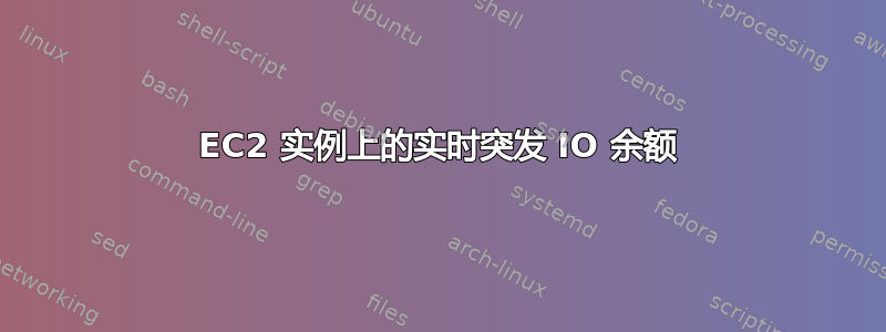 EC2 实例上的实时突发 IO 余额