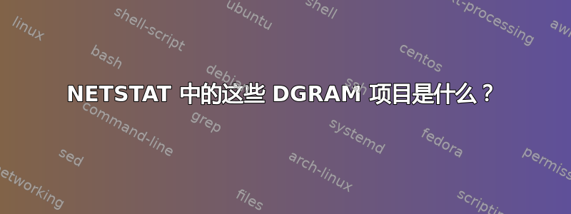 NETSTAT 中的这些 DGRAM 项目是什么？