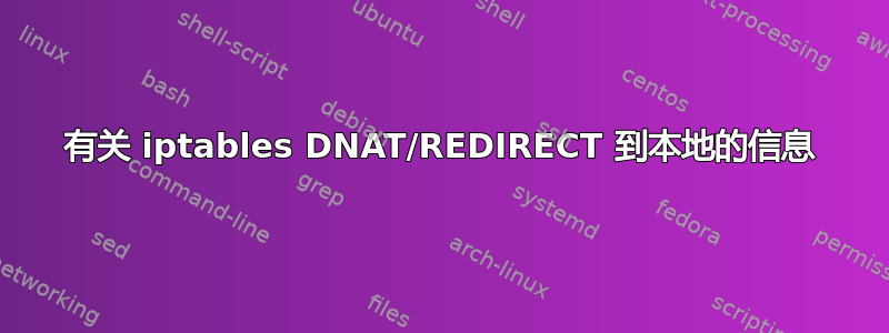 有关 iptables DNAT/REDIRECT 到本地的信息