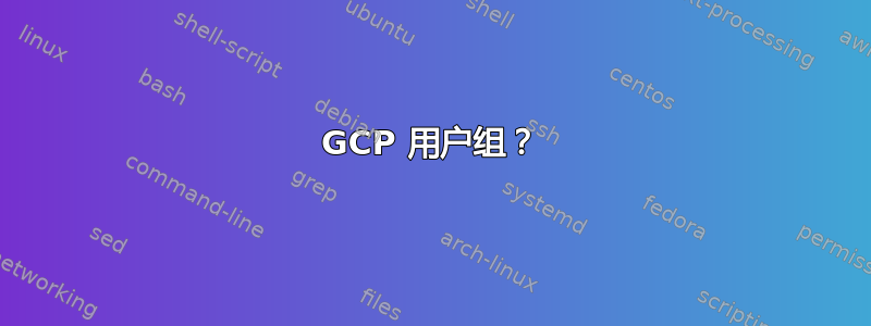 GCP 用户组？