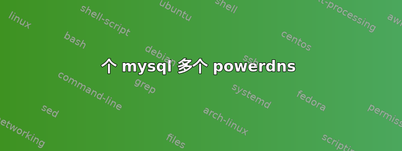 1 个 mysql 多个 powerdns 