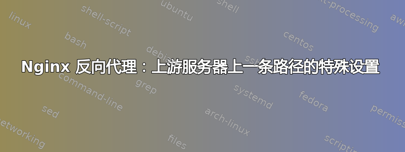 Nginx 反向代理：上游服务器上一条路径的特殊设置