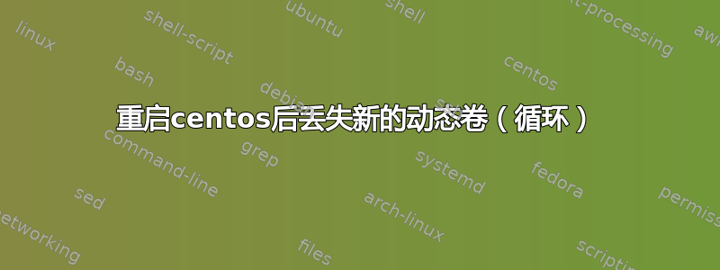 重启centos后丢失新的动态卷（循环）