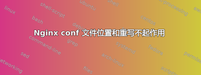 Nginx conf 文件位置和重写不起作用