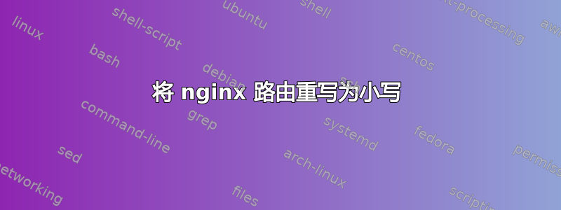 将 nginx 路由重写为小写