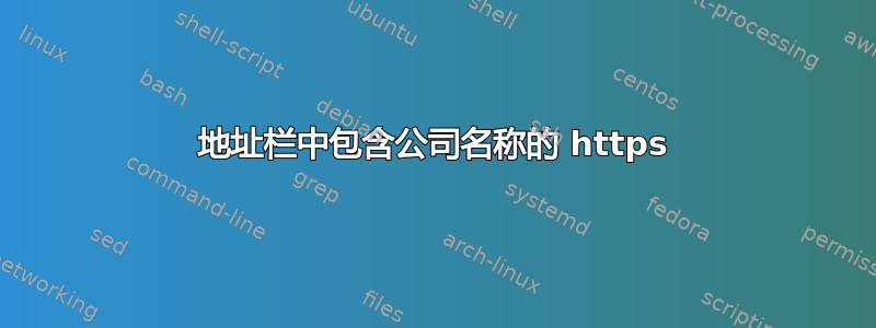 地址栏中包含公司名称的 https