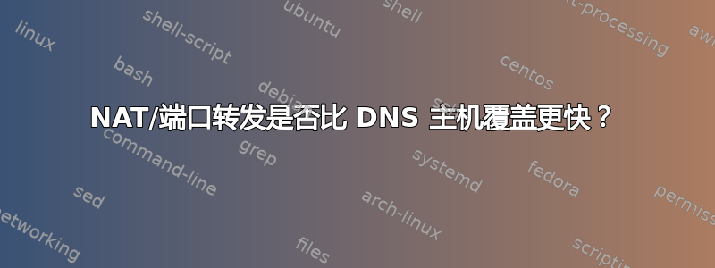 NAT/端口转发是否比 DNS 主机覆盖更快？