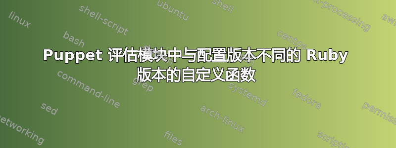 Puppet 评估模块中与配置版本不同的 Ruby 版本的自定义函数