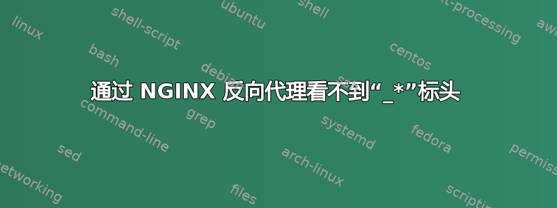 通过 NGINX 反向代理看不到“_*”标头