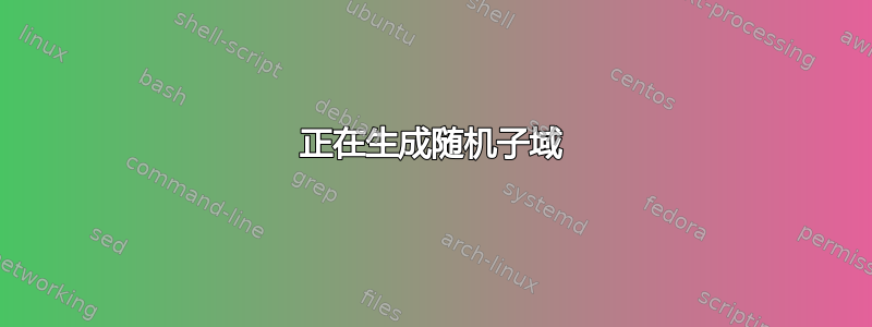 正在生成随机子域