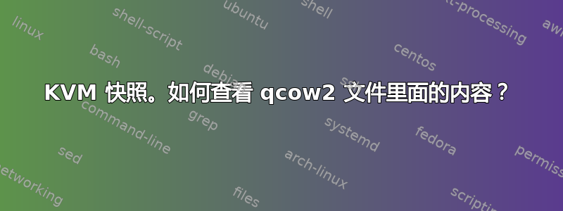 KVM 快照。如何查看 qcow2 文件里面的内容？