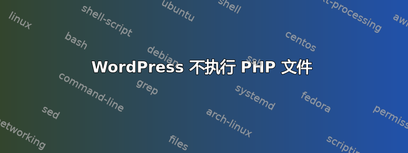 WordPress 不执行 PHP 文件