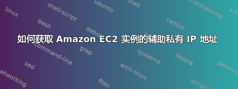 如何获取 Amazon EC2 实例的辅助私有 IP 地址