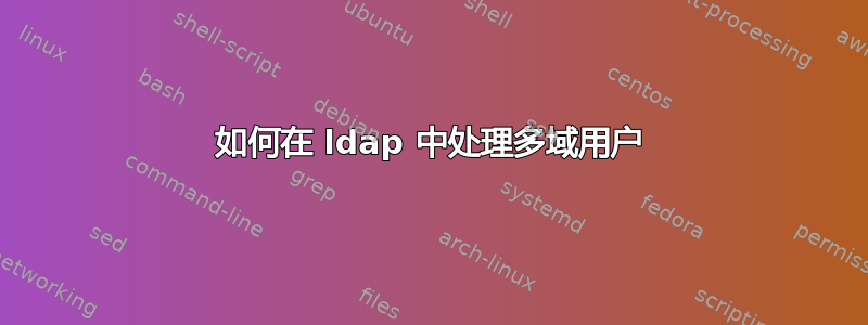 如何在 ldap 中处理多域用户