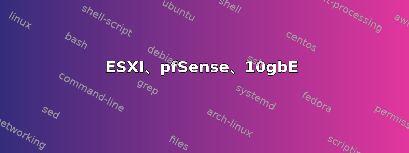 ESXI、pfSense、10gbE