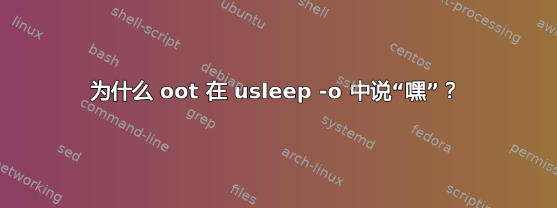 为什么 oot 在 usleep -o 中说“嘿”？