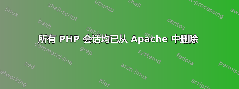 所有 PHP 会话均已从 Apache 中删除