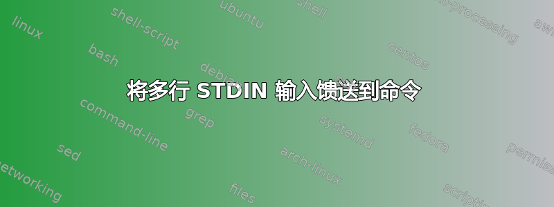 将多行 STDIN 输入馈送到命令