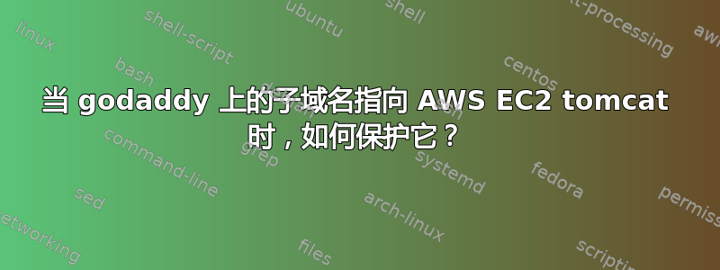 当 godaddy 上的子域名指向 AWS EC2 tomcat 时，如何保护它？