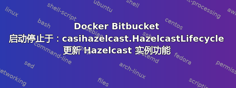 Docker Bitbucket 启动停止于：casihazelcast.HazelcastLifecycle 更新 Hazelcast 实例功能